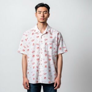 Disney Toy‎ Story Pizza Planet Button Shirt XL NEW